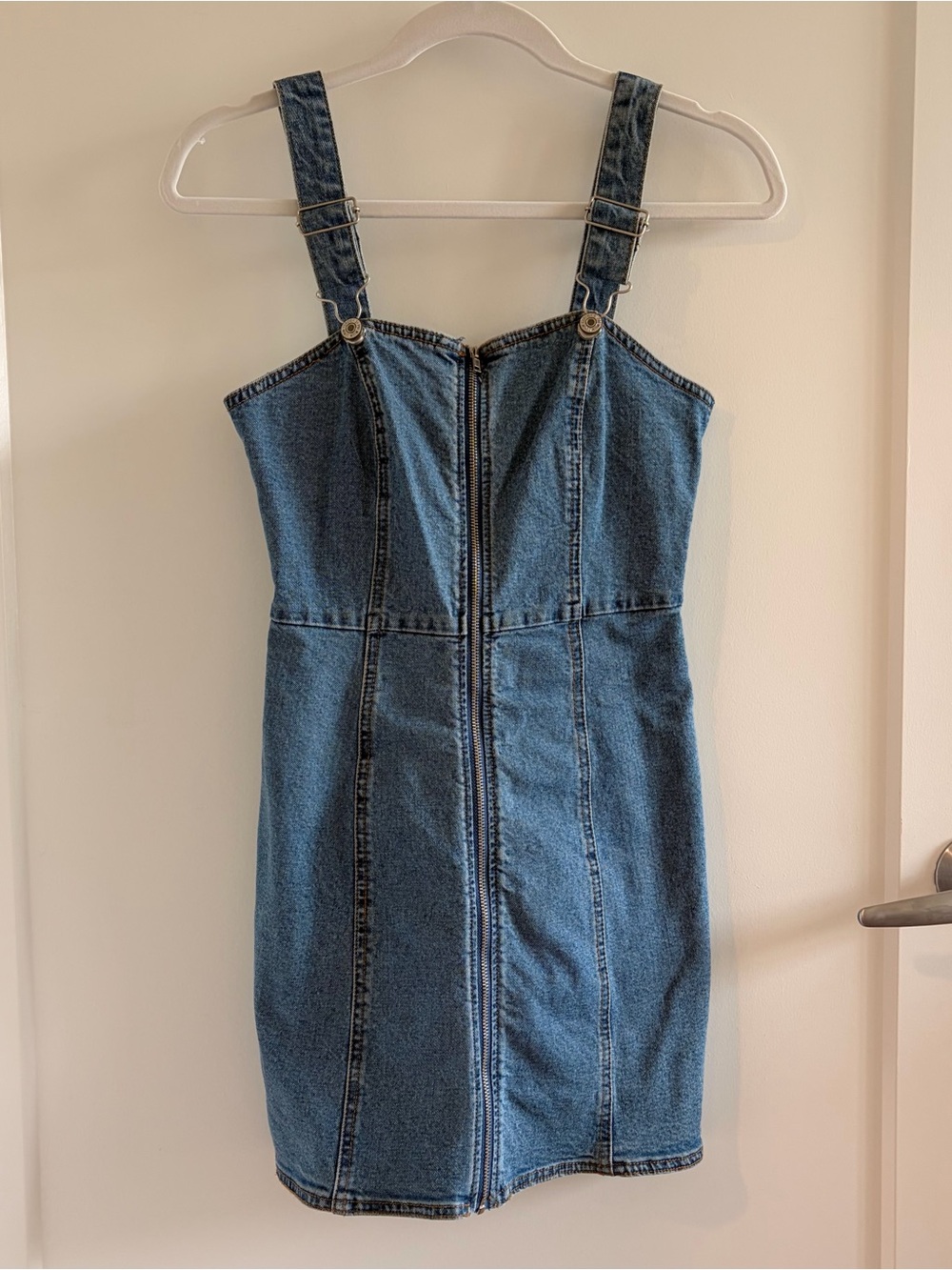 Denim Zip-Front Dress